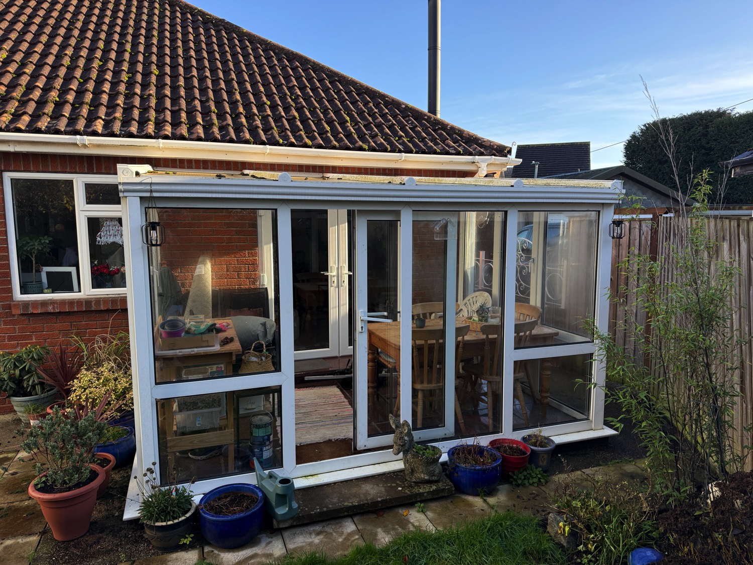 Before - replacement conservatory in kingsteignton